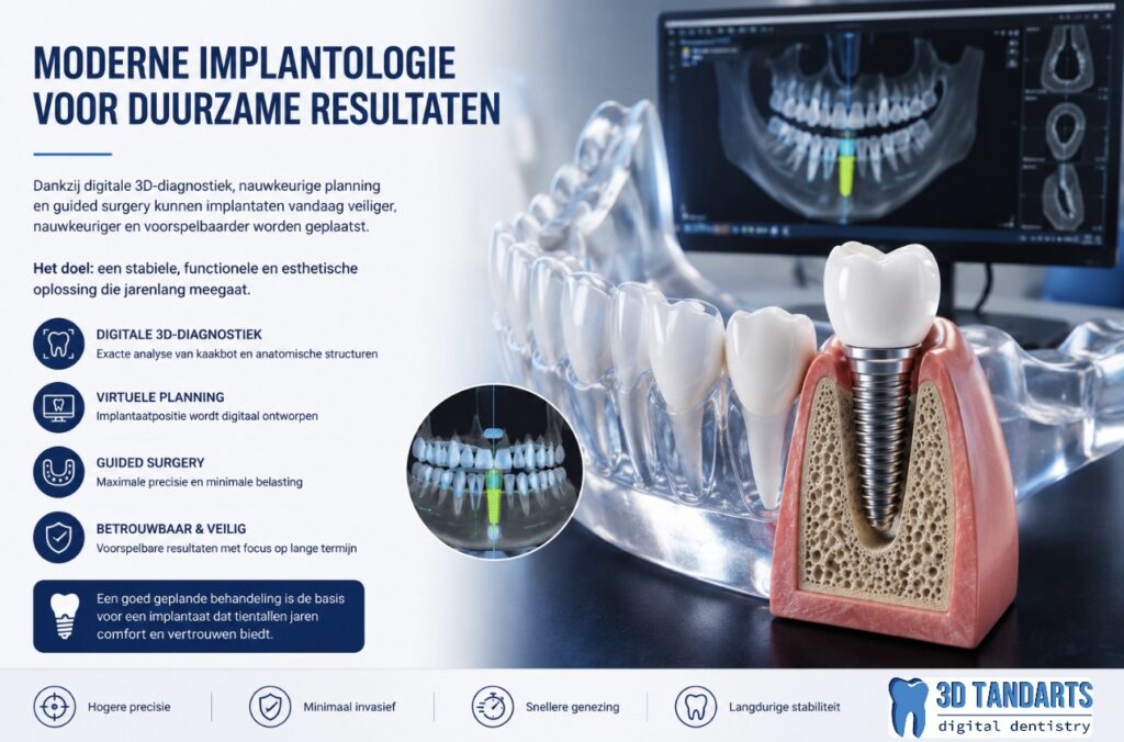 Digital implant dentistry, guided surgery and CBCT scan at 3D Tandarts