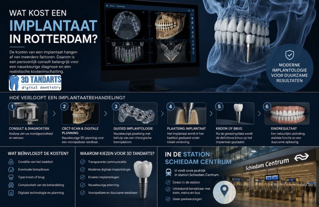 Infografica: quanto costa un impianto dentale a Rotterdam?